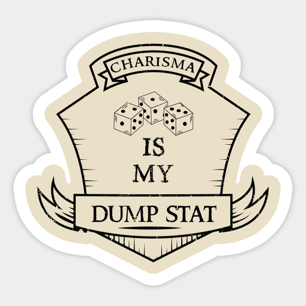 Dump Stat - Charisma (light colors) Sticker by KennefRiggles